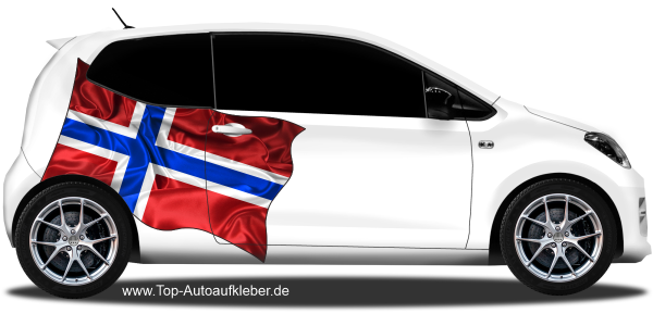 Preview: Autoaufkleber Fahne von Norwegen | Set für beide Fahrzeugseiten Preview: Autoaufkleber Fahne von Norwegen | Set für beide Fahrzeugseiten