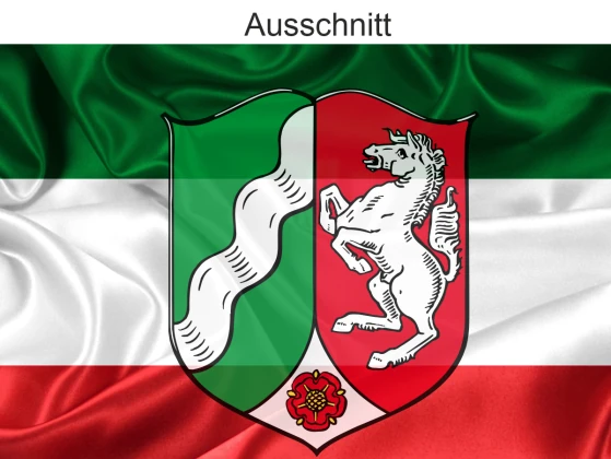 Fahne von Nordrhein-Westfalen - Ansicht Ausschnitt