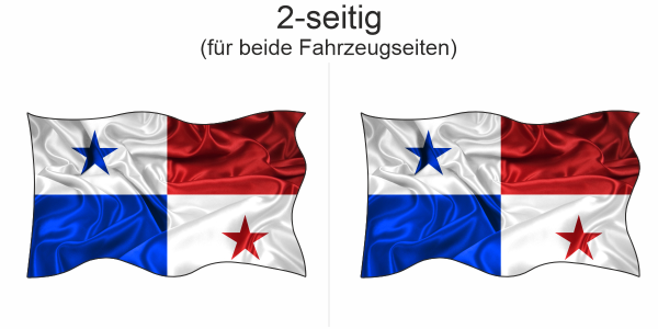 Preview: Autoaufkleber Fahne von Panama | Set für beide Fahrzeugseiten Preview: Autoaufkleber Fahne von Panama | Set für beide Fahrzeugseiten