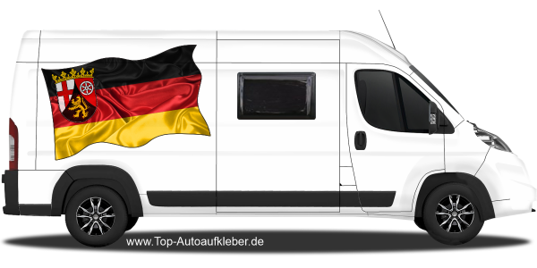 Preview: Autoaufkleber Fahne von Rheinland-Pfalz | Set für beide Fahrzeugseiten Preview: Autoaufkleber Fahne von Rheinland-Pfalz | Set für beide Fahrzeugseiten