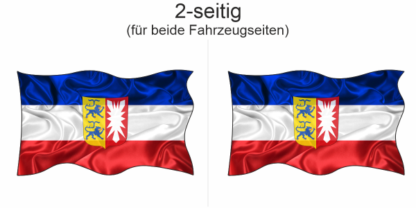 Preview: Autoaufkleber Fahne von Schleswig-Holstein | Set für beide Fahrzeugseiten Preview: Autoaufkleber Fahne von Schleswig-Holstein | Set für beide Fahrzeugseiten