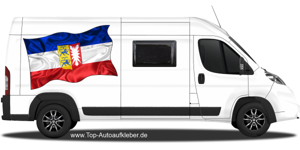 Preview: Autoaufkleber Fahne von Schleswig-Holstein | Set für beide Fahrzeugseiten Preview: Autoaufkleber Fahne von Schleswig-Holstein | Set für beide Fahrzeugseiten