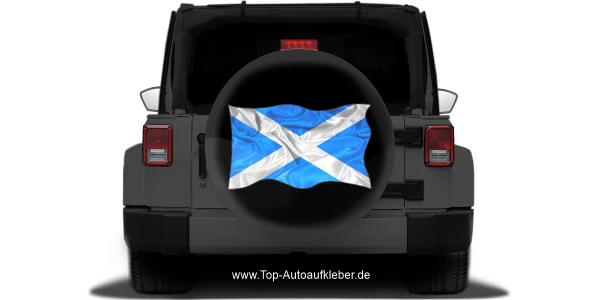 Autoaufkleber Fahne von Schottland auf Reserveradabdeckung