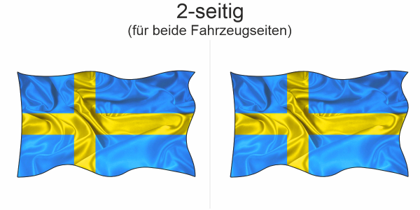 Preview: Autoaufkleber Fahne von Schweden | Set für beide Fahrzeugseiten Preview: Autoaufkleber Fahne von Schweden | Set für beide Fahrzeugseiten