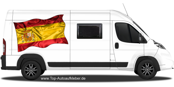 Preview: Autoaufkleber Fahne von Spanien | Set für beide Fahrzeugseiten Preview: Autoaufkleber Fahne von Spanien | Set für beide Fahrzeugseiten