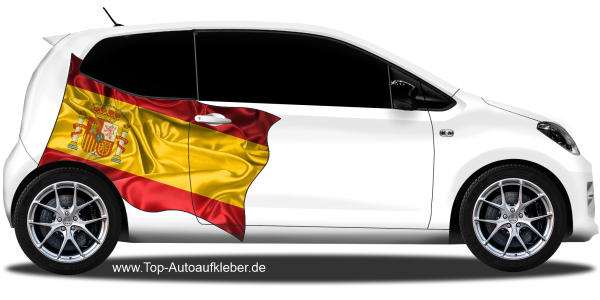 Preview: Autoaufkleber Fahne von Spanien | Set für beide Fahrzeugseiten Preview: Autoaufkleber Fahne von Spanien | Set für beide Fahrzeugseiten