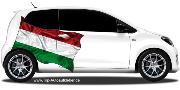 Preview: Autoaufkleber Fahne von Ungarn | Set für beide Fahrzeugseiten Preview: Autoaufkleber Fahne von Ungarn | Set für beide Fahrzeugseiten