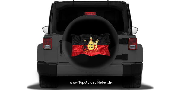 Preview: Autoaufkleber Fahne von Württemberg auf Reserveradabdeckung