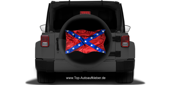 Autoaufkleber Flagge der Konföderation auf Reserveradabdeckung