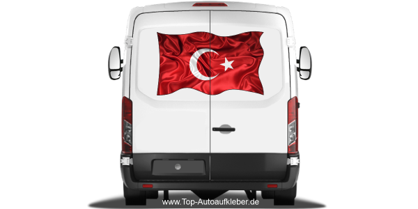 Preview: Autoaufkleber Flagge der Türkei