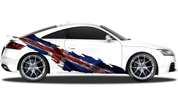 Autoaufkleber mit der Flagge von Island für die Fahrzeugseiten