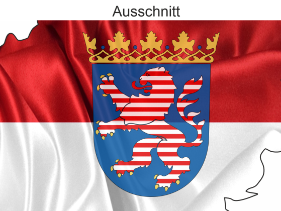 Preview: Autodekor Flagge Karte von Hessen Preview: Autodekor Flagge Karte von Hessen- Ansicht Ausschnitt