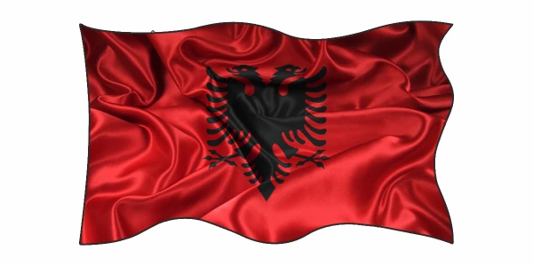 Autoaufkleber Flagge von Albanien