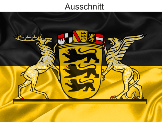 Preview: Autoaufkleber Flagge von Baden-Württemberg Preview: Die Flagge Baden-Württembergs - Ansicht Ausschnitt