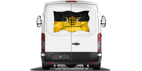 Preview: Autoaufkleber Flagge von Baden-Württemberg Preview: Autoaufkleber Flagge von Baden-Württemberg