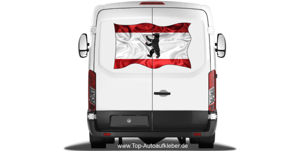Preview: Autoaufkleber Flagge von Berlin Preview: Autoaufkleber Flagge von Berlin