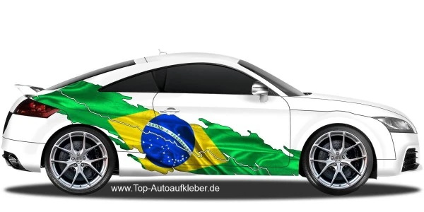 Flagge von Brasilien als Autoaufkleber