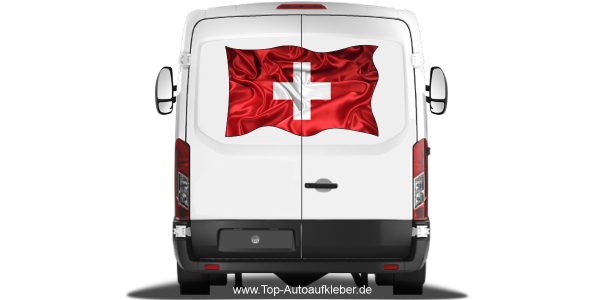 Preview: Autoaufkleber Flagge von der Schweiz Preview: Autoaufkleber Flagge von der Schweiz