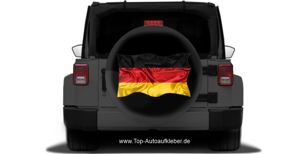 Preview: Autoaufkleber Flagge von Deutschland auf Reserveradabdeckung
