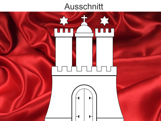 Preview: Autoaufkleber Flagge von Hamburg Preview: Autoaufkleber Flagge von Hamburg