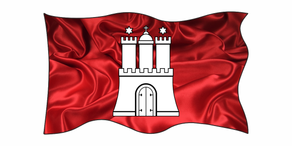 Preview: Autoaufkleber Flagge von Hamburg Preview: Autoaufkleber Flagge von Hamburg