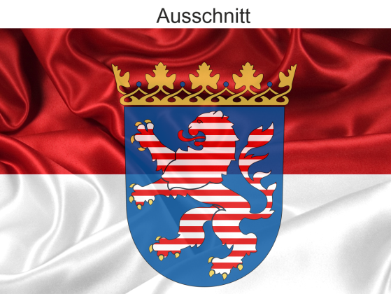 Autoaufkleber Flagge von Hessen - Ansicht Ausschnitt