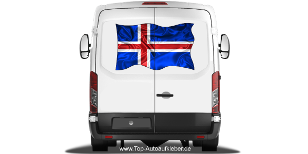 Preview: Autoaufkleber Flagge von Island Preview: Autoaufkleber Flagge von Island