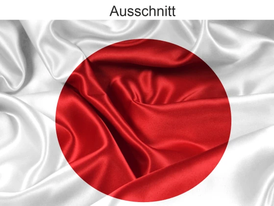 Autoaufkleber Flagge von Japan - Ansicht Ausschnitt