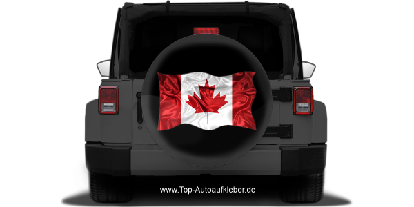 Preview: Autoaufkleber Flagge von Kanada auf Reserveradabdeckung