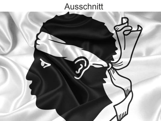 Autoaufkleber Flagge von Korsika- Ansicht Ausschnitt