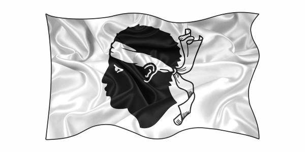 Preview: Autoaufkleber Flagge von Korsika Preview: Autoaufkleber Flagge von Korsika