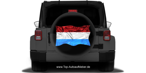 Preview: Autoaufkleber Flagge von Luxemburg auf Reserveradabdeckung