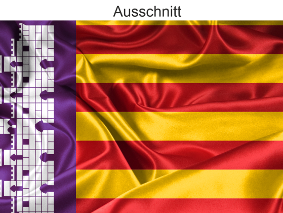 Preview: Autoaufkleber Flagge von Mallorca Preview: Autoaufkleber Flagge von Mallorca