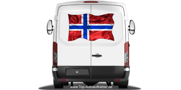 Preview: Autoaufkleber Flagge von Norwegen Preview: Autoaufkleber Flagge von Norwegen