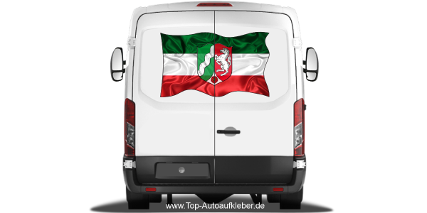 Preview: Autoaufkleber Flagge von Nordrhein-Westfahlen Preview: Autoaufkleber Flagge von Nordrhein-Westfahlen