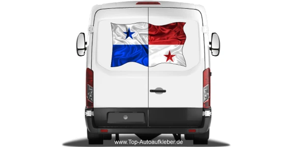 Autoaufkleber Flagge von Panama auf Heck von Wohnmobil oder Caravan