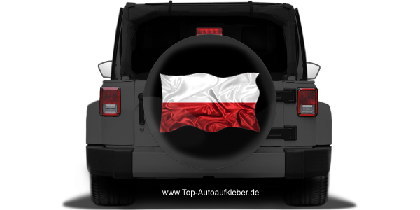 Preview: Autoaufkleber Flagge von Polen Preview: Autoaufkleber Flagge von Polen