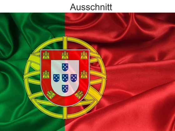Autoaufkleber Flagge von Portugal - Ansicht Ausschnitt