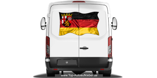 Preview: Autoaufkleber Flagge von Rheinland-Pfalz Preview: Autoaufkleber Flagge von Rheinland-Pfalz