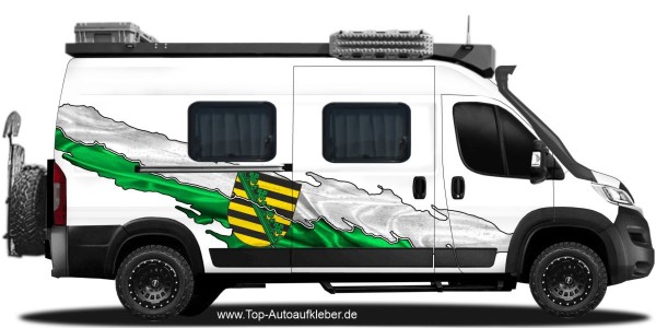 Preview: Autoaufkleber Flagge von Sachsen | Set für beide Fahrzeugseiten Preview: Autoaufkleber Flagge von Sachsen | Set für beide Fahrzeugseiten