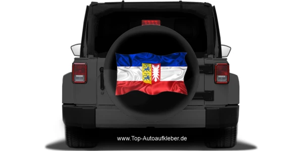 Autoaufkleber Flagge von Schleswig-Holstein auf Reserveradabdeckung