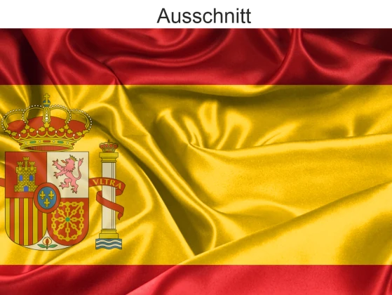 Autoaufkleber Flagge von Spanien - Ansicht Ausschnitt