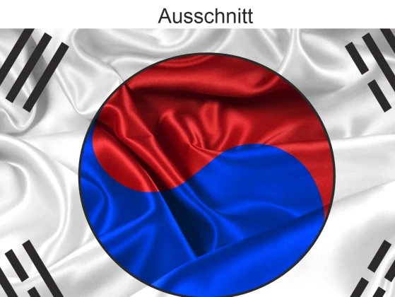 Autoaufkleber Flagge von Südkorea - Ansicht Ausschnitt