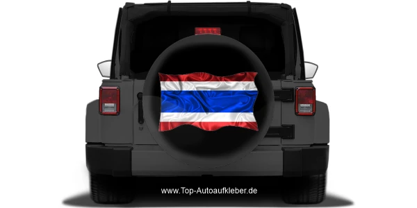 Autoaufkleber Flagge von Thailand auf Reserveradabdeckung