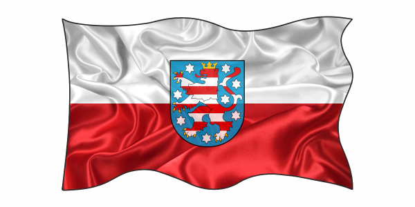 Preview: Autoaufkleber Flagge von Thüringen Preview: Autoaufkleber Flagge von Thüringen