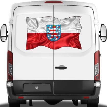 Autoaufkleber Flagge von Thüringen