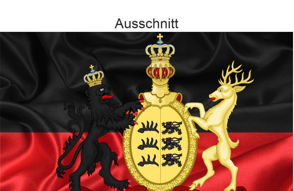 Preview: Die Flagge Württembergs - Ansicht Ausschnitt