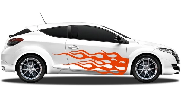 Autoaufkleber Flammen für alle Marken wie VW, Opel, Mazda u.s.w.