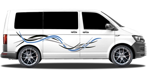 Auto Folie Streifen Design | Set für beide Fahrzeugseiten