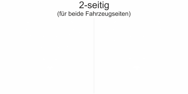 Preview: Autoaufkleber Geometrischer Hirsch | Set für beide Fahrzeugseiten